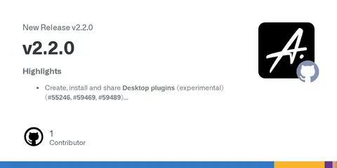 GitHub release card for OpenCode v2.2.0