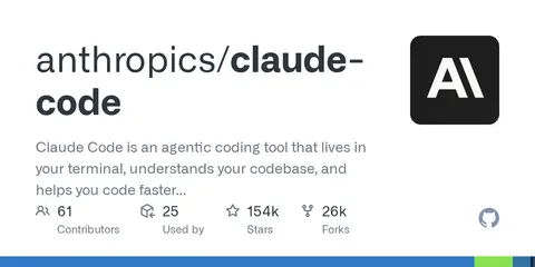 Claude Code repository card on GitHub