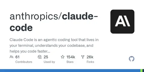 Claude Code repository card on GitHub
