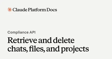 Claude Platform documentation cover card for retrieving chats, files, projects, and sessions