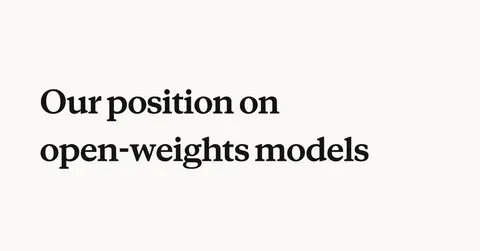 Anthropic newsroom hero image for Dario Amodei's post on Anthropic's position on open-weights models