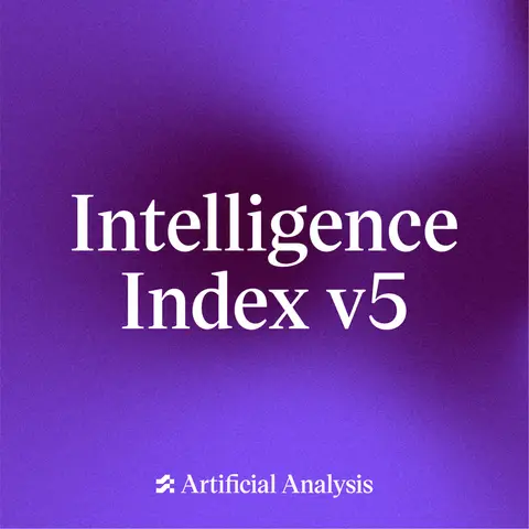 Artificial Analysis Intelligence Index v5 announcement graphic