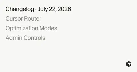 Cursor Router — automatic model routing across Intelligence, Balance, and Cost modes