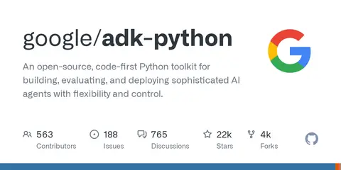 google/adk-python repository page on GitHub