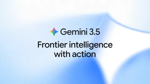 Gemini 3.5 keyword statement card from Google's I/O 2026 announcement