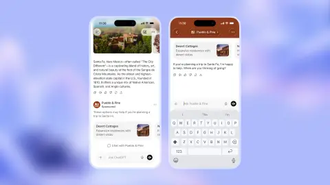 ChatGPT ad examples shown inside conversational answers