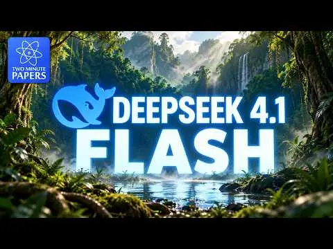 Two Minute Papers video thumbnail for the DeepSeek V4.1 Flash episode
