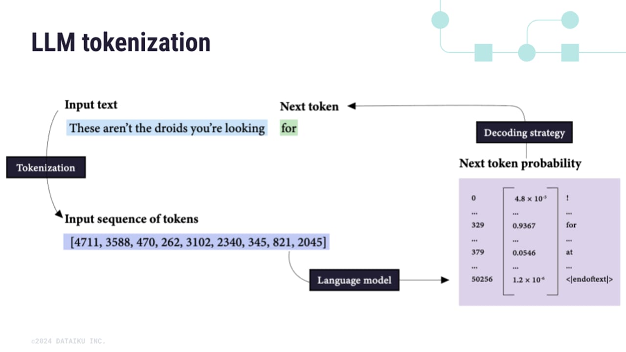 Token in an LLM — diagram