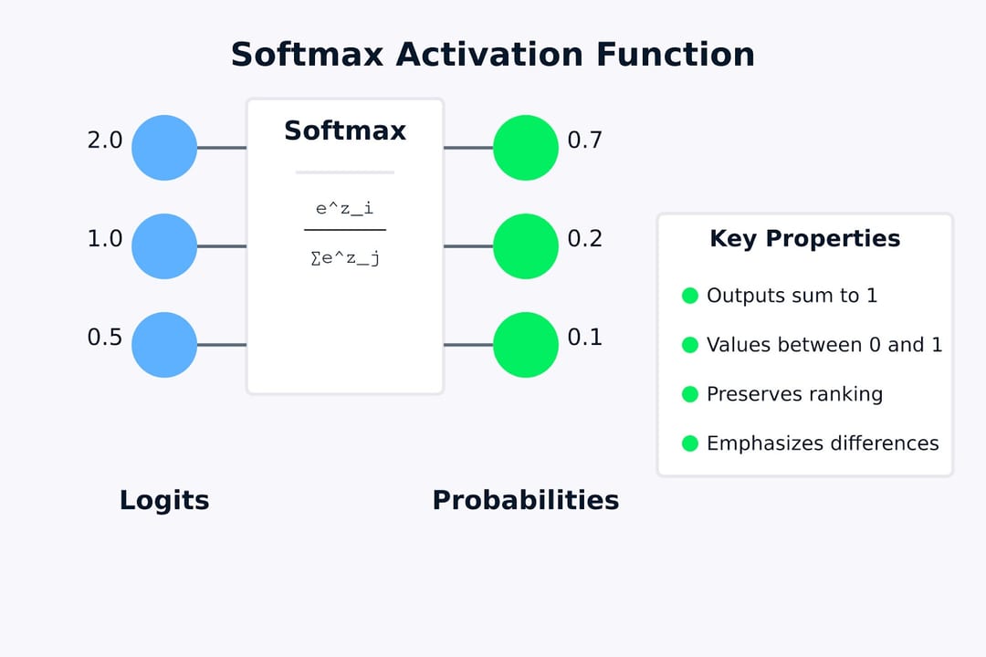 Softmax Function Machine Learning Guide — diagram