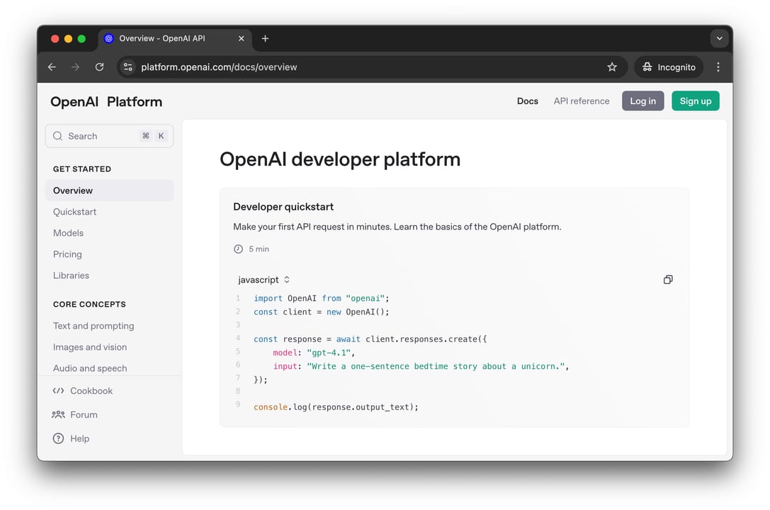 OpenAI API — diagram