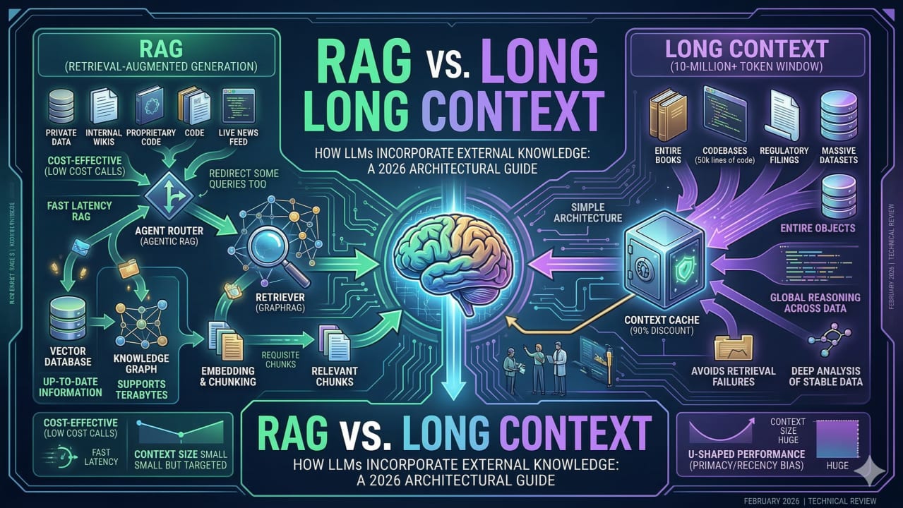 RAG vs Long Context — diagram