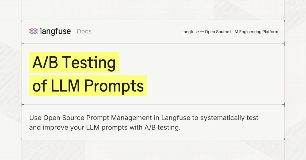 A/B Test LLM Prompts and Models — diagram