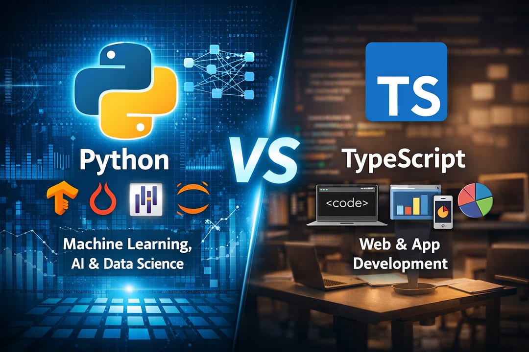 Python vs TypeScript for AI Development — diagram