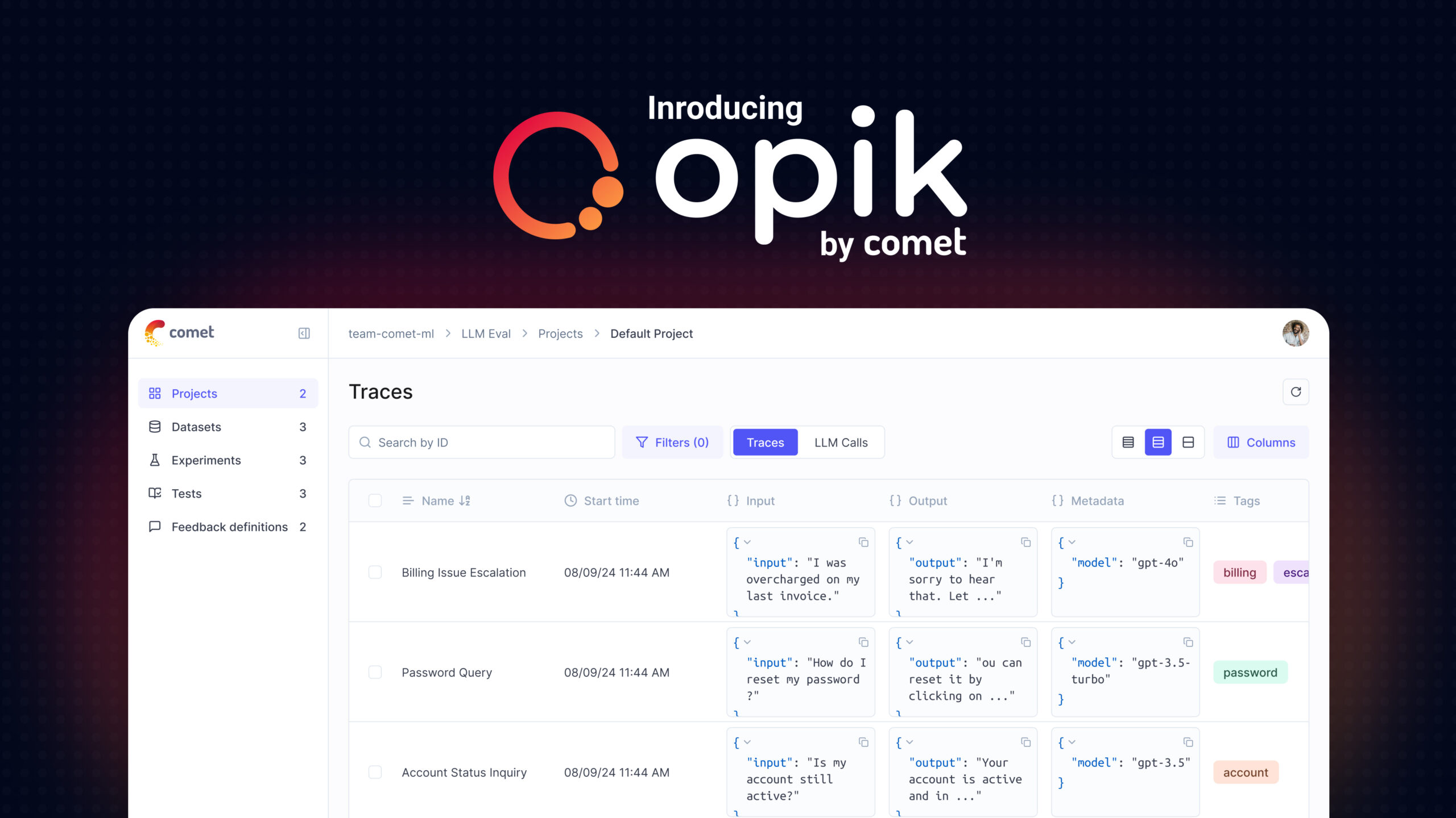Comet Opik — illustration